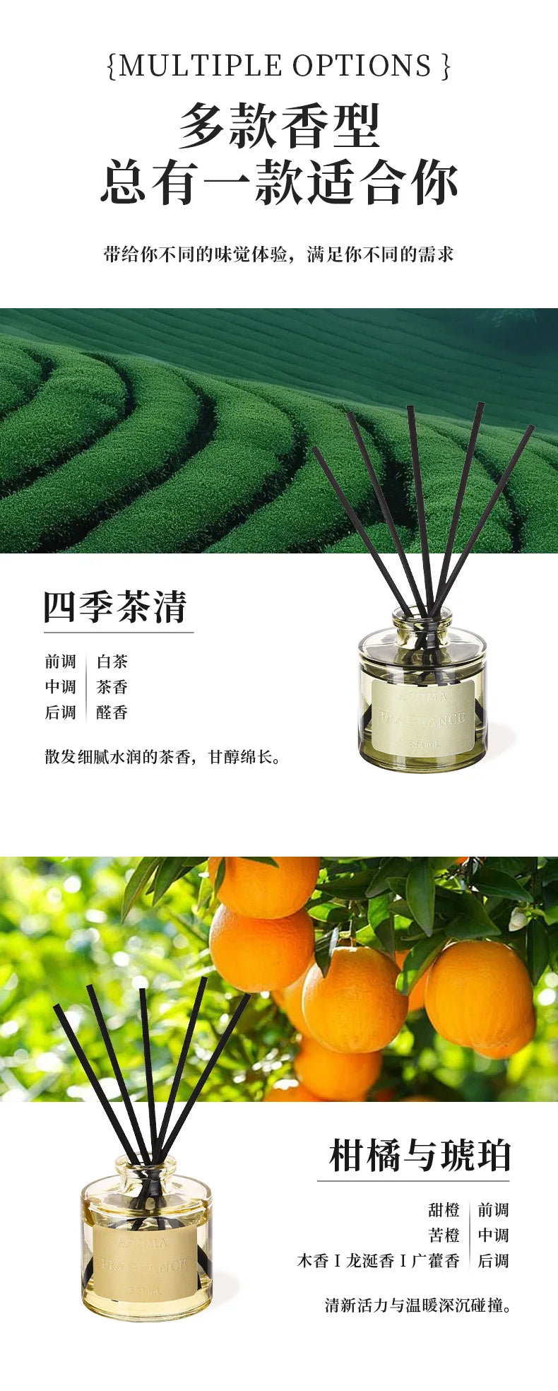 50ml Aromatic Reed Diffuse Home Hotel Air Freshener Toilet Deodorant Freshener Room Ornament Fragrance Reed Rattan Diffuser Sets