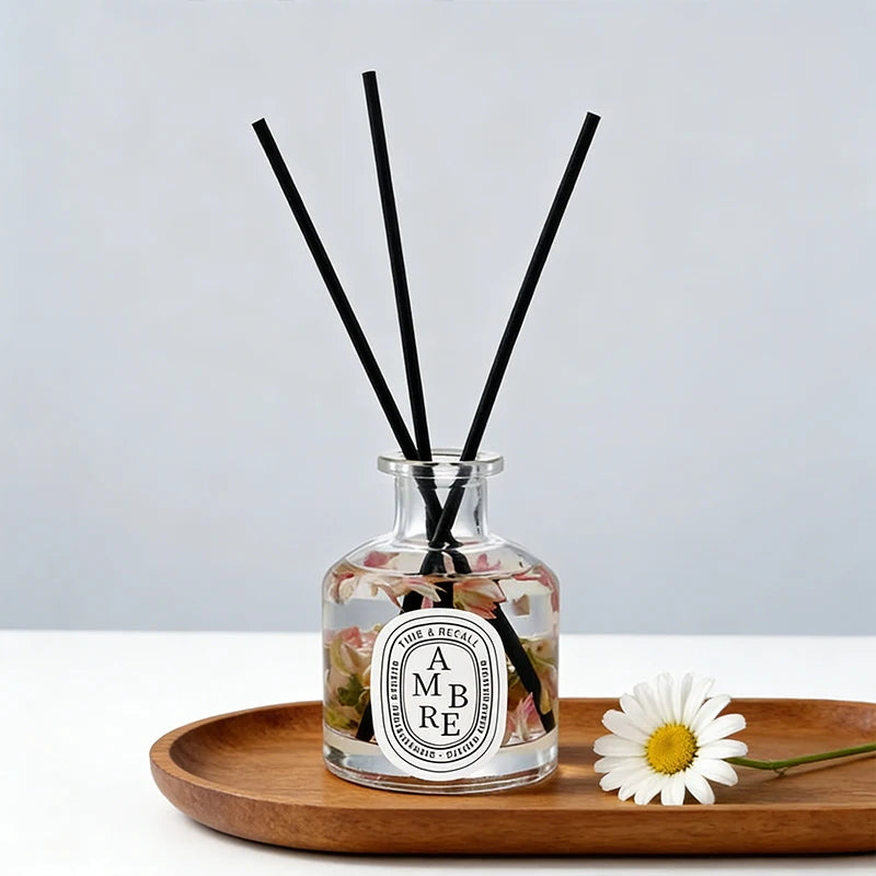 50ml Reed Diffuser Sets Hotel Bathroom Rattan Sticks Aromatherapy Diffuser Air Freshener Plant Home Fragrance Refill Oil