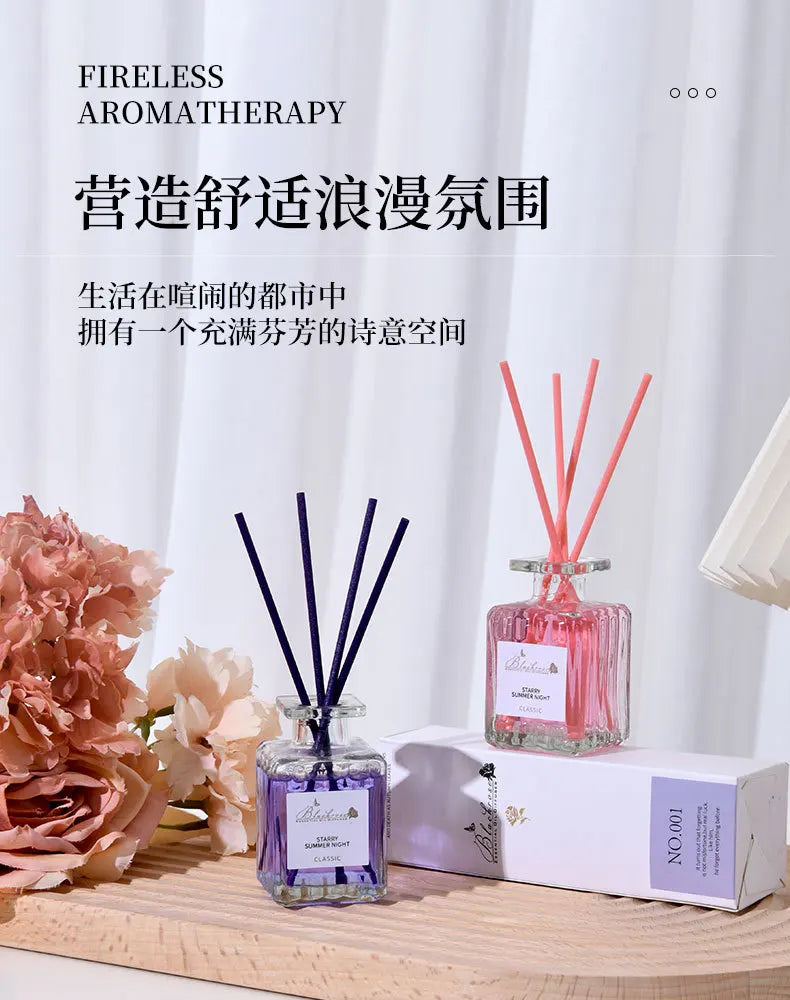 50ml Reed Diffuser Bottle with Essential Oil Lavender Osmanthus Peach Diffuser Sets Hotel Home Aromatherapy Air Fresh Fragrance