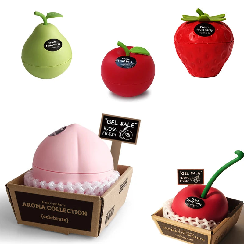 New Car Air Freshener Creative Fruit Scent Aromatherapy Long-lasting Odor Removal Aroma for Bathroom Office Home Decor Fragrance