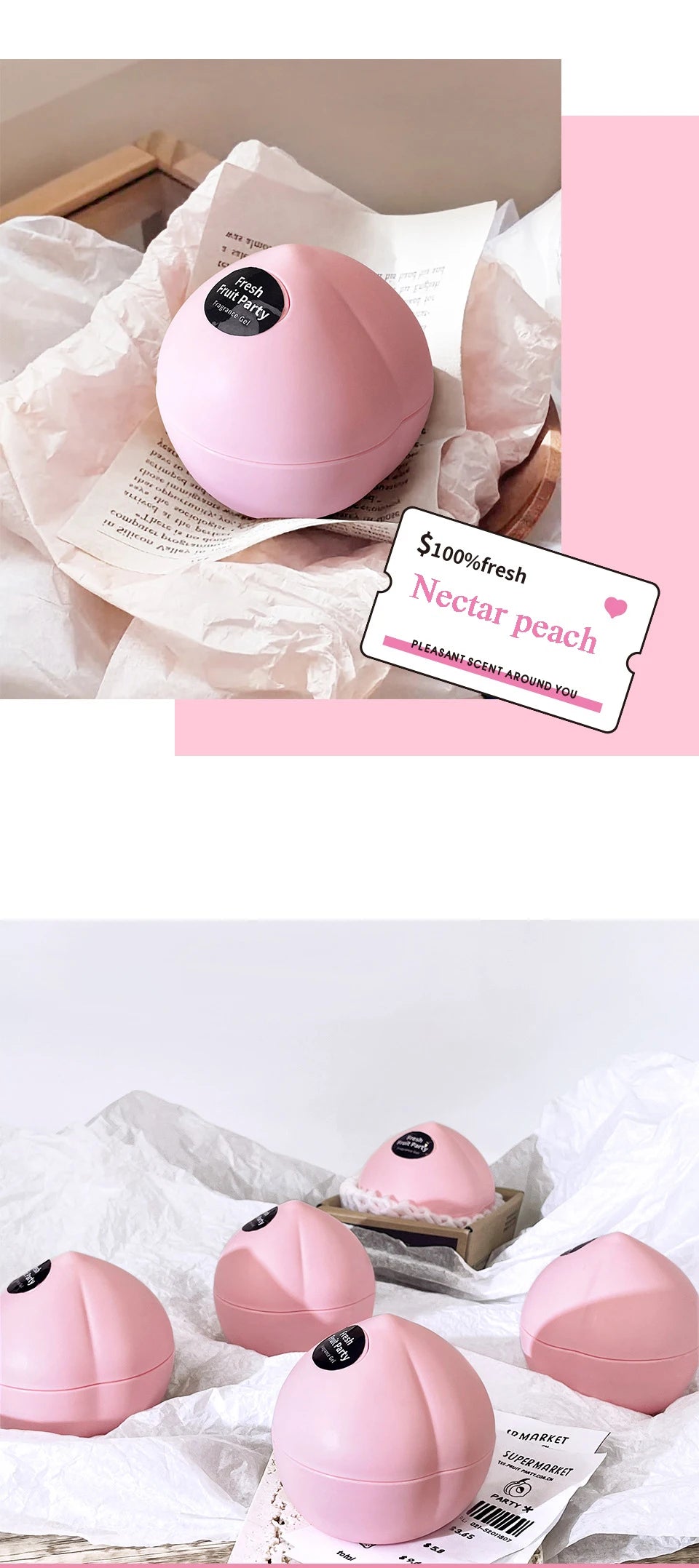 New Car Air Freshener Creative Fruit Scent Aromatherapy Long-lasting Odor Removal Aroma for Bathroom Office Home Decor Fragrance