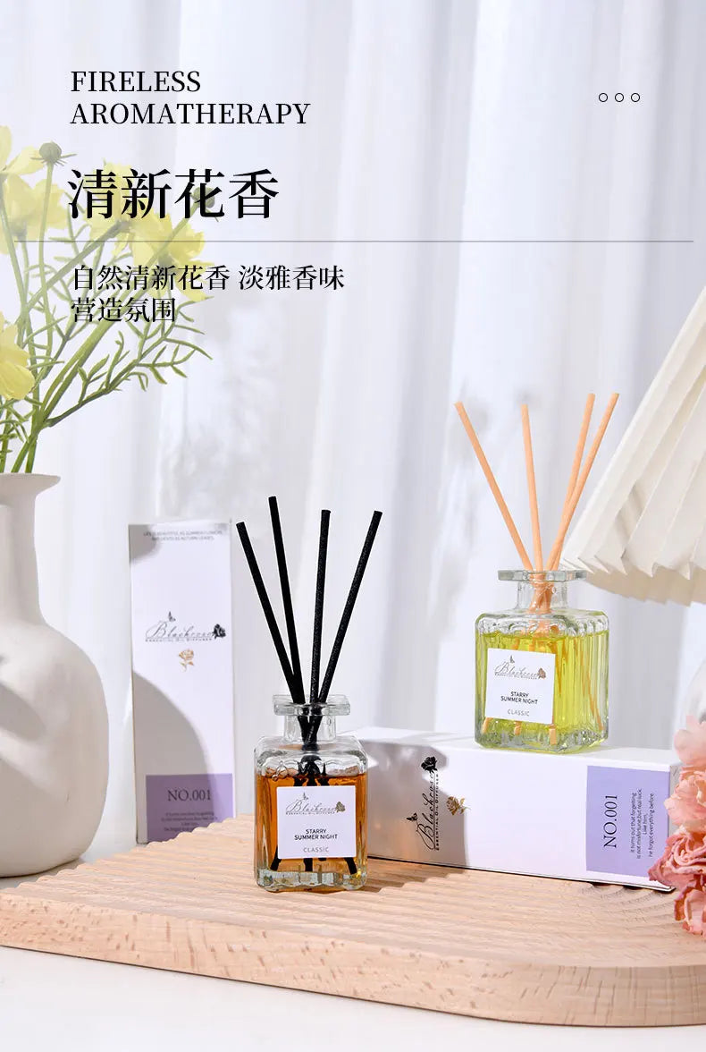 50ml Reed Diffuser Bottle with Essential Oil Lavender Osmanthus Peach Diffuser Sets Hotel Home Aromatherapy Air Fresh Fragrance