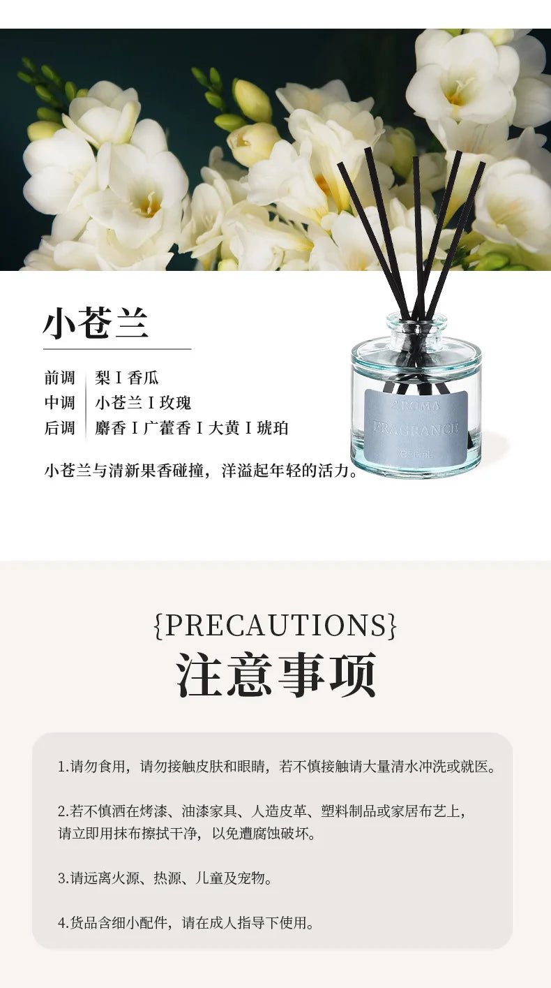 50ml Aromatic Reed Diffuse Home Hotel Air Freshener Toilet Deodorant Freshener Room Ornament Fragrance Reed Rattan Diffuser Sets