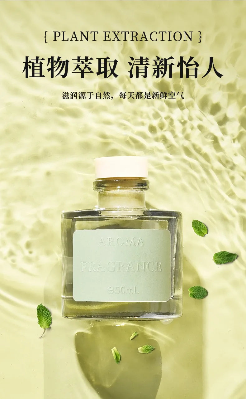 50ml Aromatic Reed Diffuse Home Hotel Air Freshener Toilet Deodorant Freshener Room Ornament Fragrance Reed Rattan Diffuser Sets