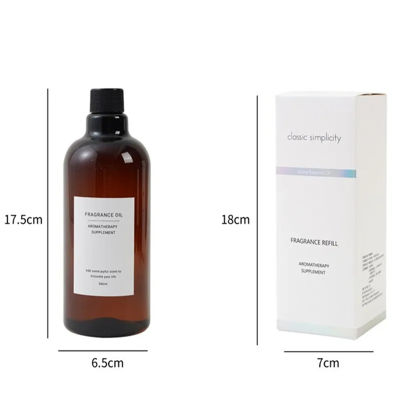 Large 500ml Reed Diffuser Essential Oils 24 Scents Home Hotel Restroom Fragrance Oil Perfume Aroma Essential Oil for Living Room