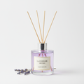 Lavender Reed Diffuser with rattan sticks in elegant glass bottle